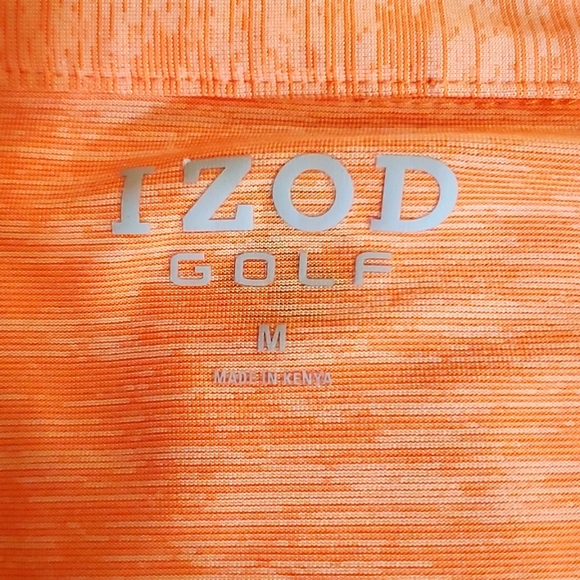 IZOD GOLF M ORANGE SHORT SLEEVE GOLF POLO - Picture 3 of 4